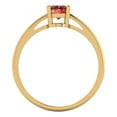 thumbnail image 4 of Clara Pucci 14K Yellow Gold 1ct Garnet Solitaire Ring for Women, 4 of 7