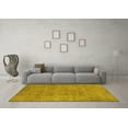 thumbnail image 3 of Ahgly Company Machine Washable Indoor Rectangle Oriental Yellow Industrial Area Rugs, 5' x 7', 3 of 4