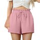 thumbnail image 1 of Pantalones Elásticos de la Cintura para las Mujeres de la Moda de Verano Pantalones Cortos de Bolsillo Sólido, Poliéster Primavera Verano, 1 of 7