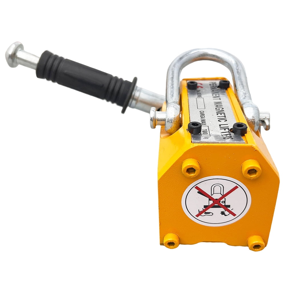 220lbs Permanent Magnetic Lifter Metal Lifting Magnet Shop Hoist Crane with Handle Neodymium Magnetic