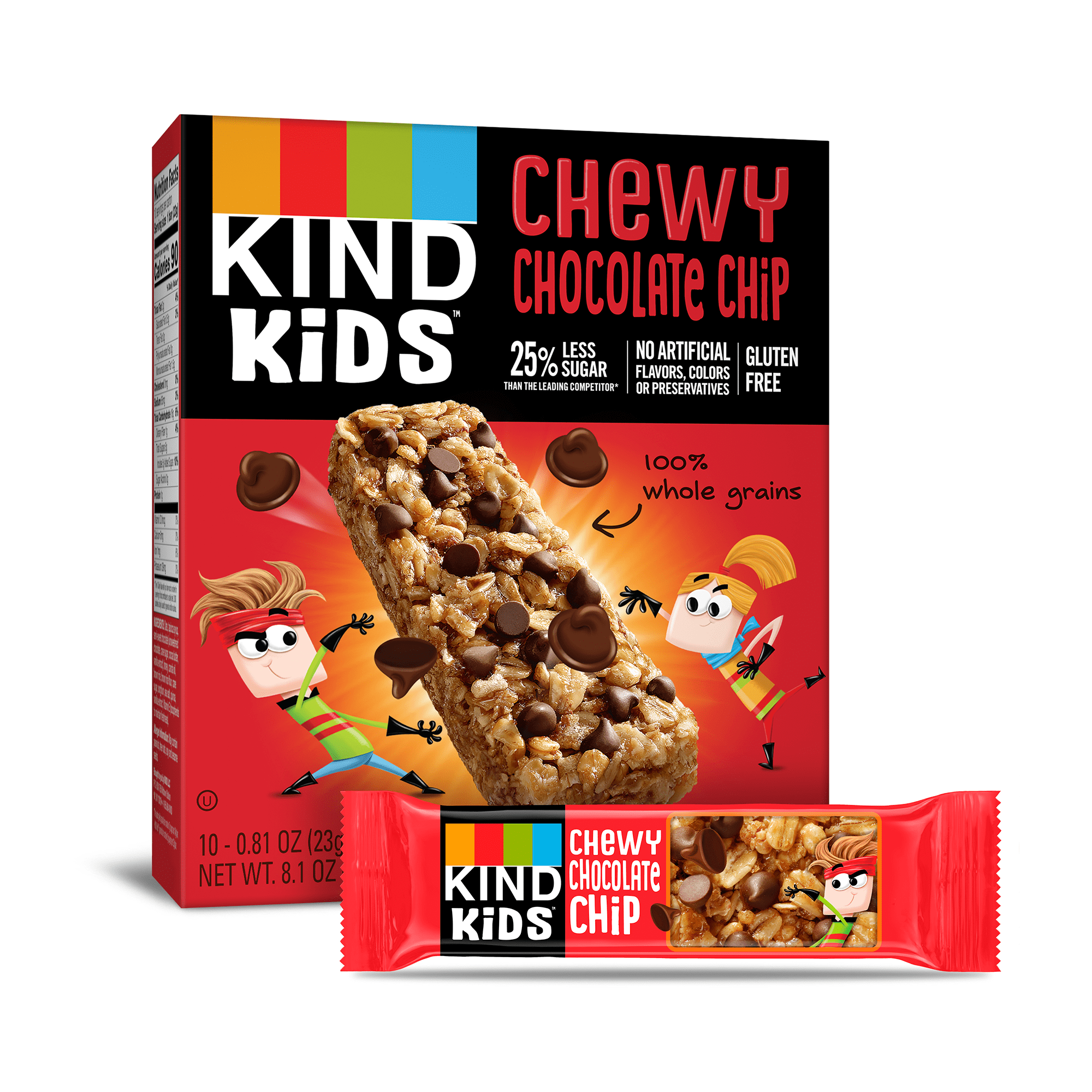 KIND Kids, Chewy Chocolate Chip Granola Bar, Gluten Free .81 oz, 10