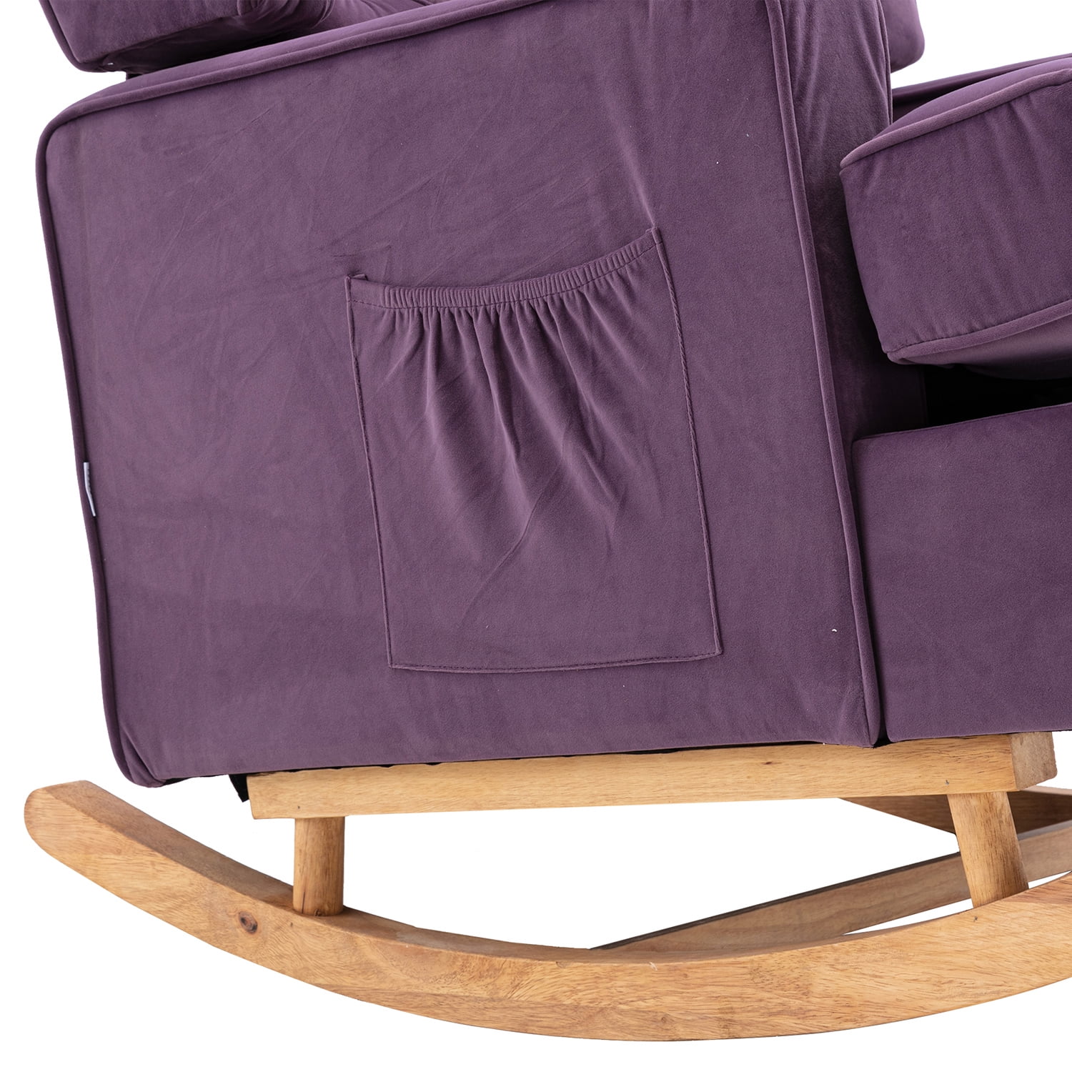 Kepooman Modern High Back Rocking Chair, Padded Seating for Living Room & Office, Purple Kepooman Modern High Back Rocking Chair, Padded Seating for Living Room & Office, Purple