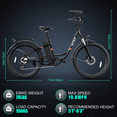 thumbnail image 6 of Vivi Electric Bike for Adults 26" Electric Cruiser Bike 48V 500W Step-Through Electric Bike 19.8MPH & City Commuter Electric Bike with Cruise Control, UL2849 Certified, 6 of 17