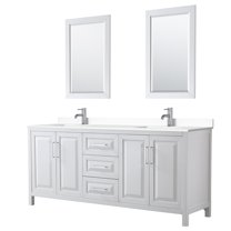 Wyndham Collection Wcv252580d-Vca-M24 Daria 80" Free Standing Double Basin Vanity Set -