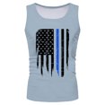 thumbnail image 2 of Caqnni Outdoor Sleeveless Men Summer Printed Tank Top Shirts Crew Neck Casual Top Anniversary Mens Shirt(Blue,XXL), 2 of 4