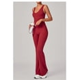 thumbnail image 4 of SKQIT Flare Workout Jumpsuits for Women One Piece Sleeveless Scrunch Butt Lifting Gym Bodysuit Sexy Backless Yoga Outfits, 4 of 7