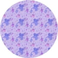 thumbnail image 1 of Ahgly Company Machine Washable Indoor Round Transitional Purple Mimosa Purple Area Rugs, 3' Round, 1 of 7