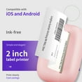 thumbnail image 3 of Compact Wireless Thermal Printer - USB Rechargeable, Portable Wireless Enabled, Ink-Free Printing for Notes, Diaries and Doodles - Includes Thermal Paper, Perfect Gift for youngster, Pink, 3 of 9
