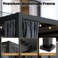 thumbnail image 5 of VENTOPYR 12'x24' All-Weather Aluminum Pergola,Adjustable Roof with Large Mosquito-Proof Curtains For Patio,Backyard,Garden Outdoor Living Space ,Black, 5 of 10
