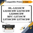 thumbnail image 2 of TN-223 TN-227 TN223 TN227 Toner Cartridges Compatible for Brother HL-L3210CW L3230CDW L3270CDW L32900CDW MFC-L3710CW L3750CDW L3770CDW Printers, High Yield 3,000 Pages, 2 of 7