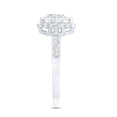 thumbnail image 4 of Rosec Jewels - Lab Created Diamond Engagement Ring - Designer Floral Halo Ring - EF-VS Quality, 10K White Gold, US 10.50, 4 of 9