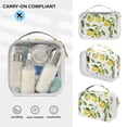 thumbnail image 5 of Lemons and Leaves Clear Cosmetic Bags with Handles PVC Toiletry Bags Zipper Waterproof Portable for Traveling 2 Pcs, 5 of 7