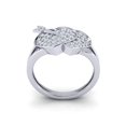 thumbnail image 3 of Real 1carat Round Cut Diamond Prong Women's Cupid Arrow Heart Wedding Band Bridal Anniversary Ring Solid 14K Gold GH I1, 3 of 3