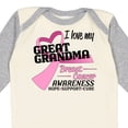 thumbnail image 4 of Inktastic I Love My Great Grandma- Breast Cancer Awareness- Hope, Support, Love Boys or Girls Long Sleeve Baby Bodysuit, 4 of 5
