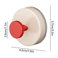 thumbnail image 3 of Round Suction Cup Wall Hook for Bathroom Kitchen Bedroom, No Drill Hanging Handle for Tile Glass Smooth Surfaces, Towel Hook for Home Storage, Red, 3 of 7