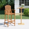 thumbnail image 4 of Gymax 2PCS Tall Adirondack Chair w/Back Armrests & Footrest for Balcony Porch Deck Natural, 4 of 9