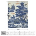 thumbnail image 4 of ONETECH  Pagodas Toile Chinese Style Flannel Blanket Soft Cozy Throw Blanket All-Season Use Blanket for Couch Sofa Bed Decor, 4 of 6