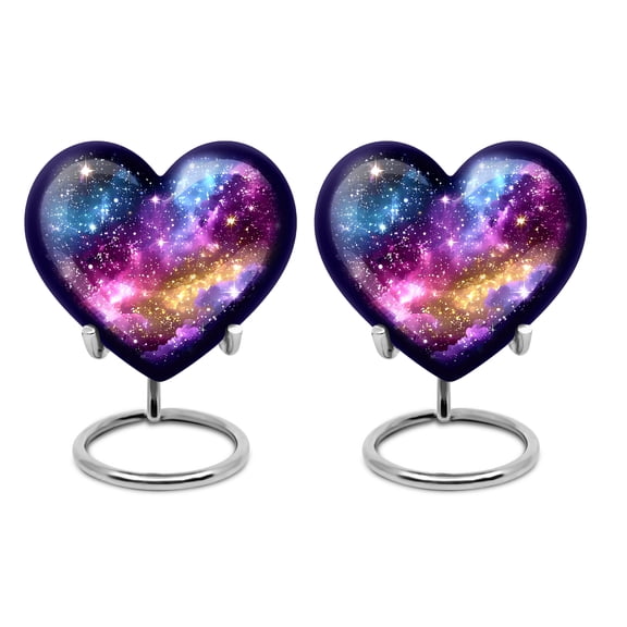 SABURIAL Star Galaxy Urn - Cremation Urn For Men & Women - 3 Inch - Pack Of 2 - Small Urns For Adult Human - Adult Human Remains - Keepsake Urns For Ashes