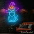 thumbnail image 2 of Handmadetneonsign Cat Halloween Neon Sign, Halloween Led light, Halloween Room Wall Art Decor 68371, 2 of 5