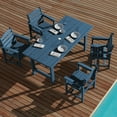 thumbnail image 3 of JUSTLET 5 PC Outdoor Patio Furniture Set, Patio Dining Sets, 4 Chairs and 1 Table, Navy Blue, 3 of 10