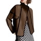 thumbnail image 2 of Chaqueta Corta de Mujer con Colores Contrastantes, Estilo Casual y Ligera, Ideal para Otoño e Invierno. Abrigo de Moda. Marrón XL, 2 of 8