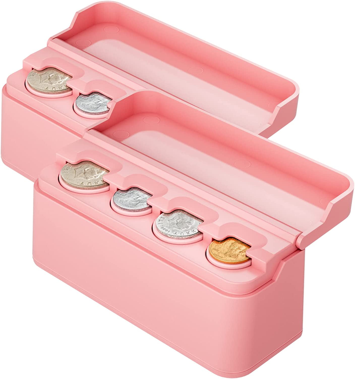 JOYTUTUS Coin Holder for Car Change Organizer Universal Storage Coin Money Dispenser Compatible