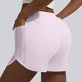 thumbnail image 5 of XPMWRP Women's 2-in-1 Running Shorts with Mesh Liner Quick Dry High Waist Athletic Workout Shorts Breathable Gym Shorts with Pockets Pink L, 5 of 9