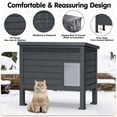 thumbnail image 4 of Decksplore Outdoor Cat House (31"x26.7"19"), 100% Insulated, Weatherproof HDPE Feral Cat Shelter with Raised Floor (Black), 4 of 8