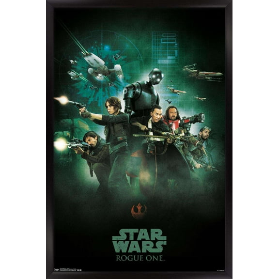 Star Wars: Rogue One - Group Wall Poster, 14.725" x 22.375", Framed