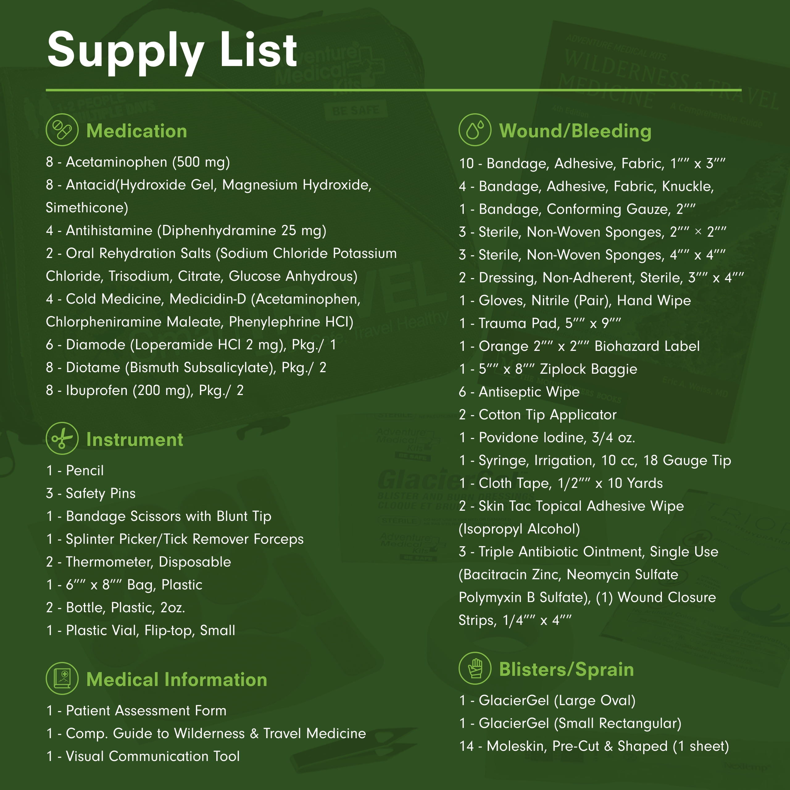 Adventure Medical Kits World Travel First Aid Kit with Wound Care Supplies & Medications