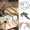 thumbnail image 1 of Fiudx Cuerda Elástica para Exteriores, 8 Mm de Grosor, para Atar Equipaje, Ganchos de Plástico Resistentes, Multiusos para Caravanas, Segura para Coche, Tienda de Campaña, Tendedero y Viajes (Juego d, 1 of 7