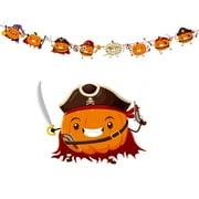 Happy Ghost Paper Party Supplies Garland Witch For Home/Halloween Bat Kids Gift Banner Hanging Ornament Bunting Flags PIRATE PUMPKIN