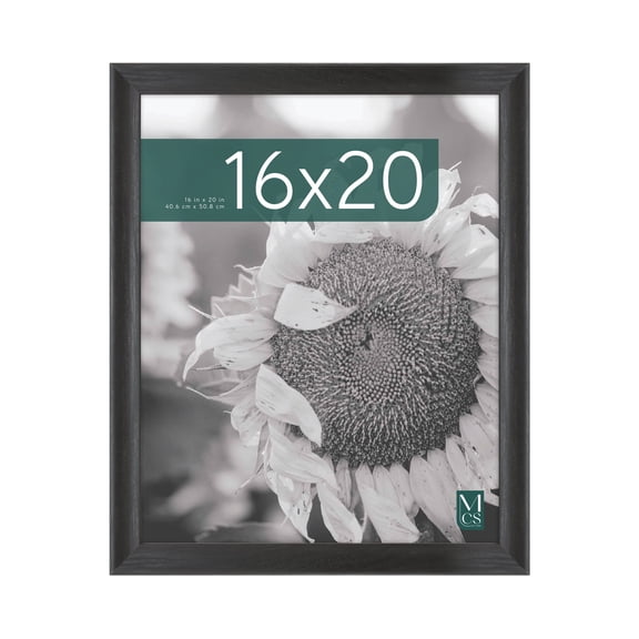 MCS Studio Gallery Classic 16x20 Poster Frame Black Woodgrain Engineered Wood, Vertical & Horizontal Wall Hanging Large Picture Frame for Photos, Posters & Art Prints (1-Pack)