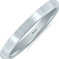 thumbnail image 3 of SZUL Women's 2mm Flat Comfort Fit Wedding Band In 950 Platinum, 3 of 4
