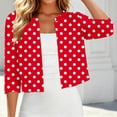 thumbnail image 5 of Gamivast Bolero Shrugs for Women Polka Dot 3/4 Sleeve Open Front Cropped Cardigan Lightweight Casual Dress Cover Up Vintage Style Tops for Spring Summer Vacation Wear, 5 of 6