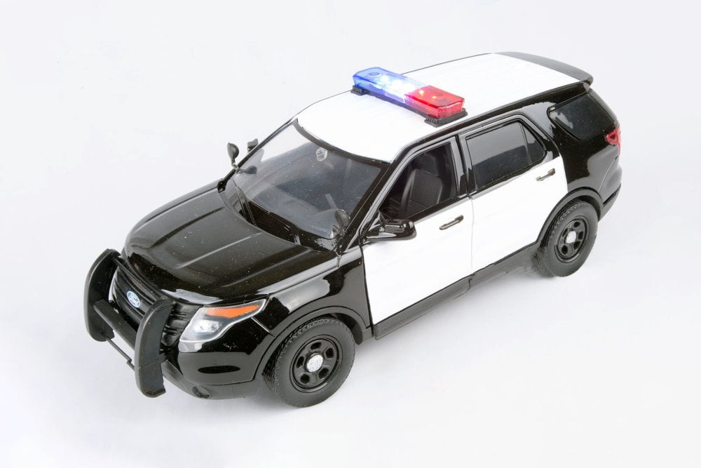 TOY Style 10 1/24 Scale Custom Diecast Police Model Flashing LED Lightbar 