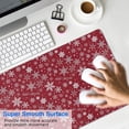 thumbnail image 4 of Long Mouse Pads for Desk,Red Christmas Snowflake Pattern Desk Mats on Top Of Desks, Desk Mouse Pad Extra Large with 3mm Non-Slip Base and Stitched Edge for Gaming,Office,Work,Home 31.5x15.7in, 4 of 5