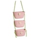 thumbnail image 4 of Cesta colgante de 3 niveles para colgar sobre la puerta, cesta colgante para pinzas del cabello, soporte para habitación infantil. rosa, 4 of 9