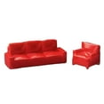 thumbnail image 2 of HILABEE 2 Pcs Canapé de Maison de Poupée Simulation Résine pour Maison de Poupée 1/64 Modèle DIY Décor Rouge, 2 of 9