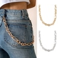 thumbnail image 2 of Hip Hop Belt Chain Decorative Simple Aluminium Trousers Chain Unisex Jean Chain, 2 of 9