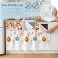thumbnail image 5 of Orange Blue Pumpkins Fall Cabinet Curtain 35"Wx35"L,Dustproof Under Sink Skirt W/ Self Adhesive Tape,Coastal Starfish Eucalyptus Leaves Cabinet Curtain Cover for Kitchen Sink,Bathroom Vanity, 5 of 9