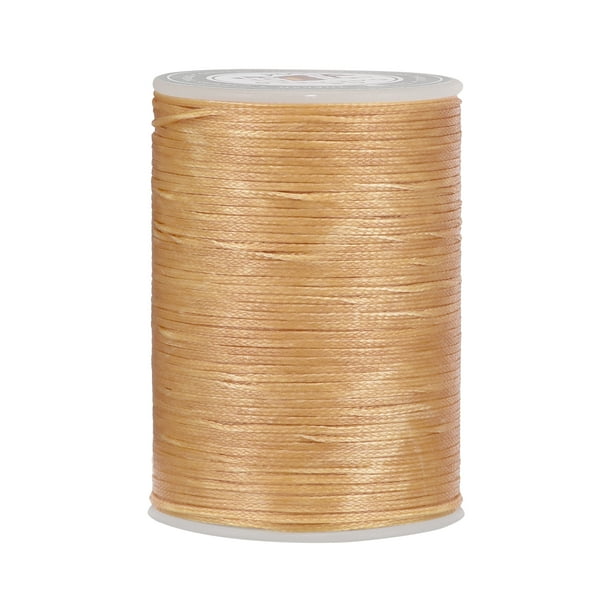 Hilo de costura de cuero Uxcell de 98 yardas 150D/0.8mm, cordón encerado de poliéster, marrón