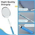 thumbnail image 5 of Badminton Racquets Set Professional Badminton Rackets Lightweight,4 Pack Carbon Fiber, 3 Feather Shuttlecocks, 2 Protect Case, 4 Overgrip,for Beginners,Advanced Players, 5 of 7