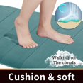 thumbnail image 3 of LAICAIW Memory Foam Bath Mat Large Size, 70 x 24 Inches, Soft and Comfortable, Super Water Absorption, Non-Slip, Thick, Machine Wash, Easier to Dry for Bathroom Floor Rug, Eggshell Blue, 3 of 7