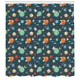 thumbnail image 3 of Ambesonne Cartoon Shower Curtain, Planets in Space, 69"Wx84"L, Multicolor, 3 of 3