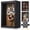 11x16 Black, variant on Shadow Box Frame 11x13 Display Case, 4.7 Inch Deep, Rustic Burnt Wood Memory Box with Real Glass Door, Linen Back, Vintage Latch, Wall Mounted or Tabletop, 10 Pins for Photos and Memorabilia