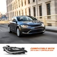 thumbnail image 4 of For 15-17 Chrysler 200 Halogen Headlight w/ LED DRL Passsenger Side Black Trim, 4 of 7