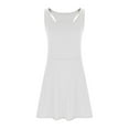 thumbnail image 6 of Moocorvic Girls Crewneck Sleeveless Tennis Dresses Kids Workout Outfits Tank Golf Dresses with Shorts Pocket 4-5Years,White, 6 of 9
