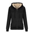 thumbnail image 5 of Women's Hoodie Zip Sherpa Lined Fleece with Pockets Warm Jacket Zip-Up Coat, 5 of 8