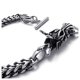thumbnail image 3 of 2X Pulsera de Joyeria de Hombre, Dragon de Acero Inoxidable, Motorista, Negro-Plata, 3 of 3